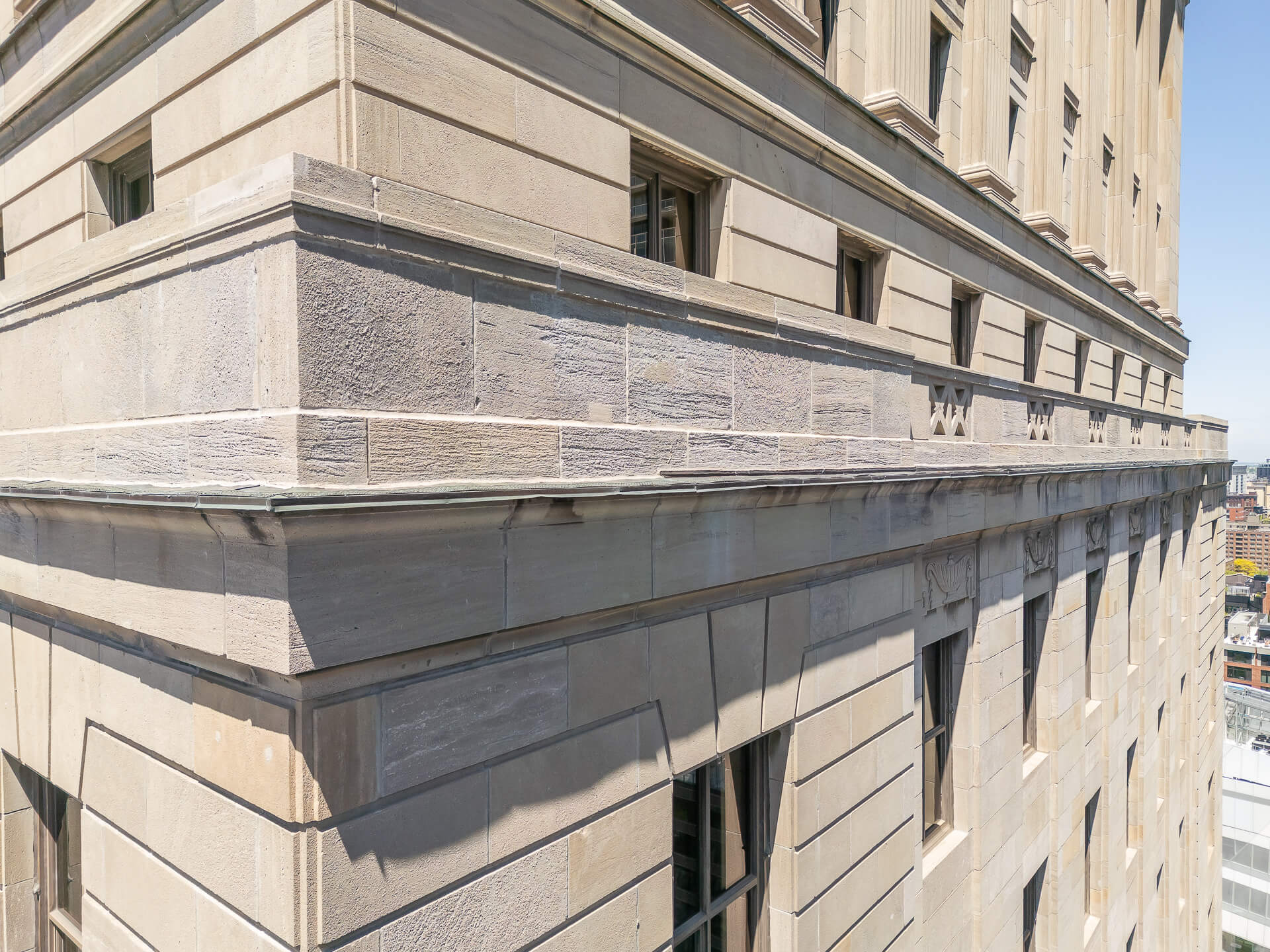 Vue de la maçonnerie de près