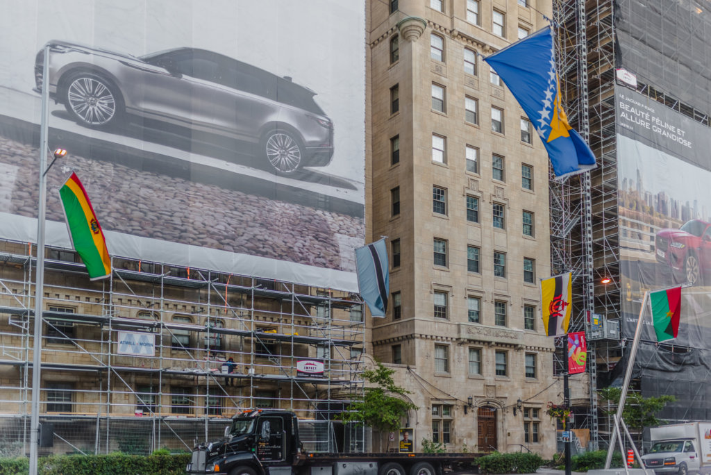 Installation-Échafaudage-Montréal-Maçonnerie-pierre-restauration-bâtiment