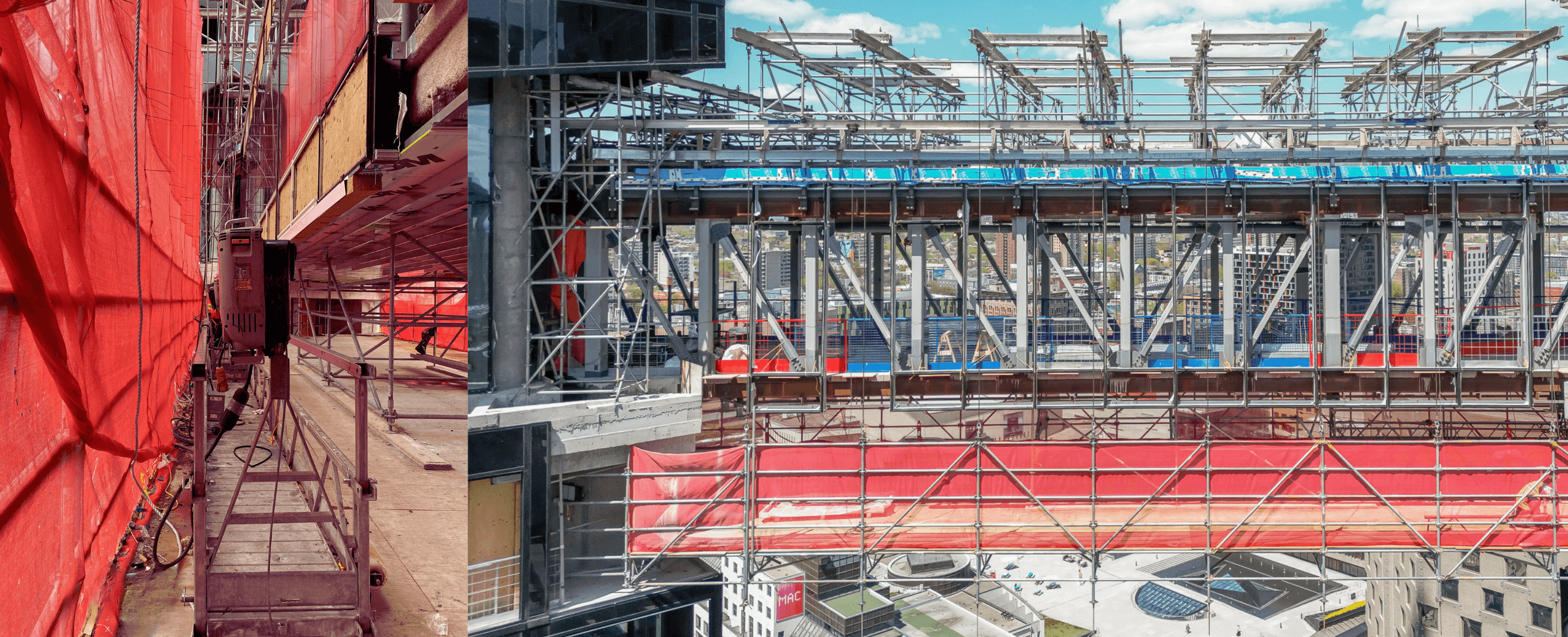 installation-échafaudage-rosette-plateforme-suspendue-Montréal