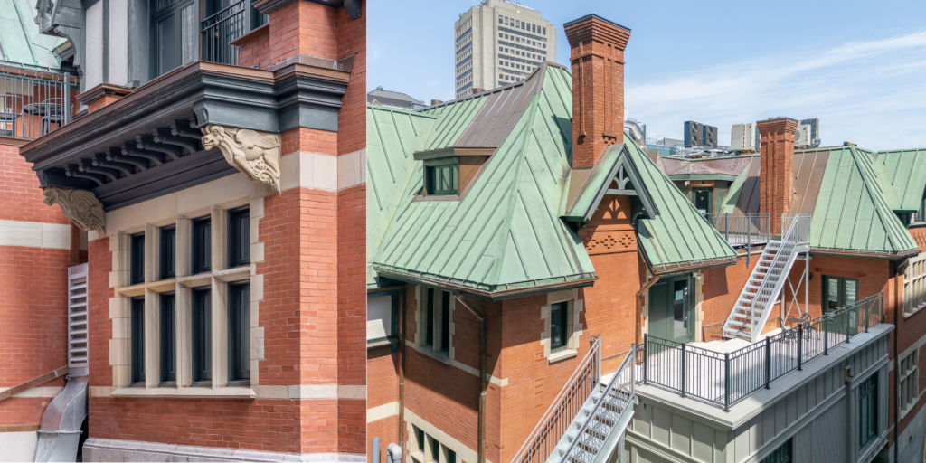 Vu de derrière du bâtiment, suite aux travaux de réfection de maçonnerie