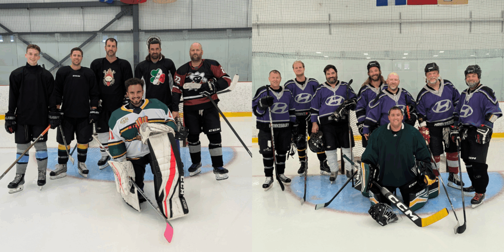 Deux équipes de hockey