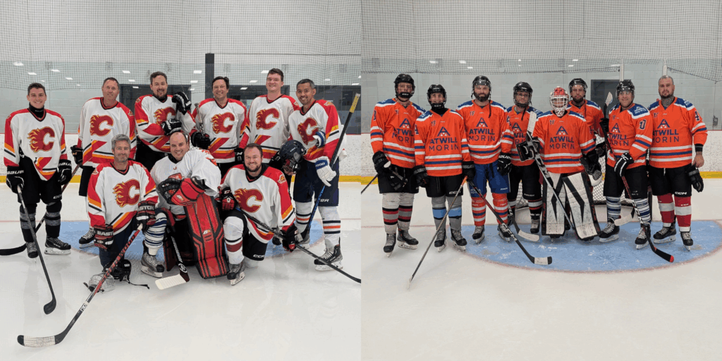 Deux équipes de hockey