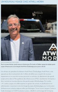 Extrait de l'article de La Presse sur Éric Landry