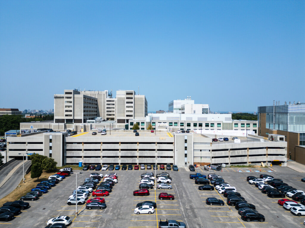 Vue drône de l'hôpital à Ottawa